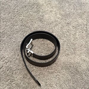 Polo by Ralph Lauren black & brown reversible Leather Belt with Silver Buckle